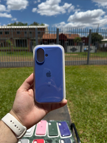 Case Iphone 16 Silicona Color Azul