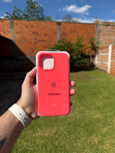 Case Iphone 13 Pro Max Silicona Color Salmon