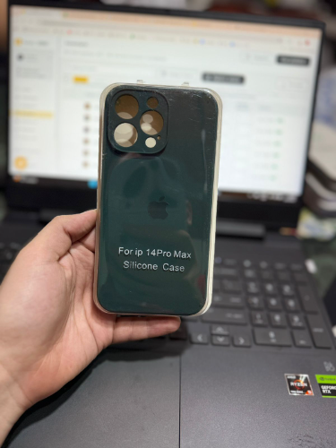 Case Iphone 14 Pro Max Silicona Color Verde Petroleo