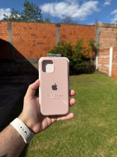 Case Iphone 12/12 Pro Silicona Color Rosa Crystal