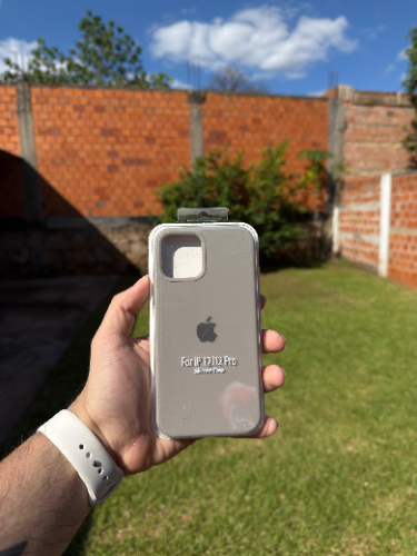 Case Iphone 12/12 Pro Silicona Color Gris