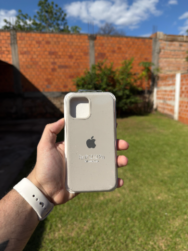 Case Iphone 12/12 Pro Silicona Color Gris Claro
