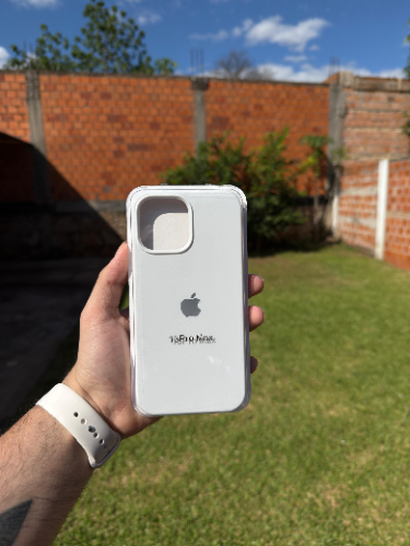 Case Iphone 13 Pro Max Silicona Color Blanco