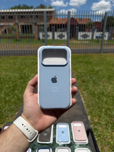 Case Iphone 17 Pro Silicona Color Celeste