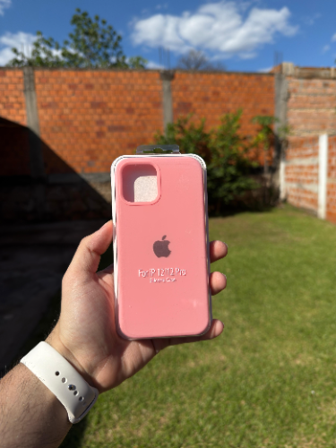 Case Iphone 12/12 Pro Silicona Color Rosa