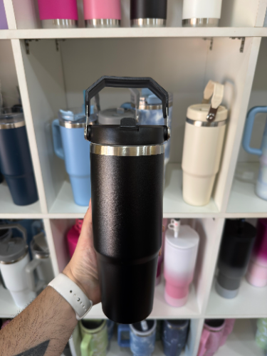 Hoppie 900 ml c/ pajita negro