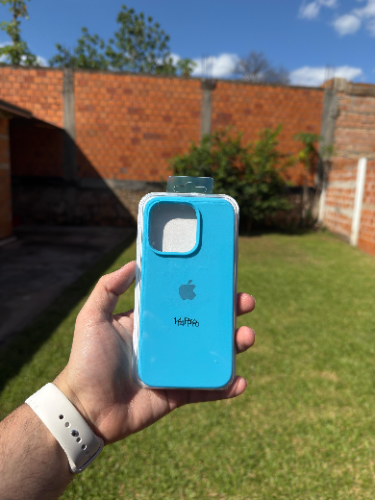 Case Iphone 14 Pro Silicona Color Turquesa
