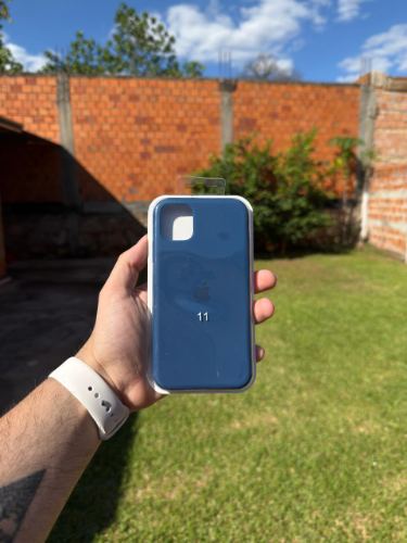 Case Iphone 11 Silicona Color Azul Marino