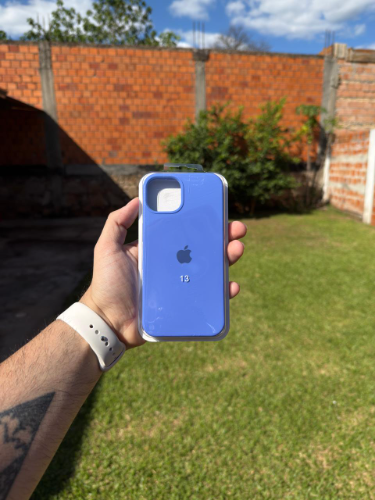 Case Iphone 13 Silicona Color Azul