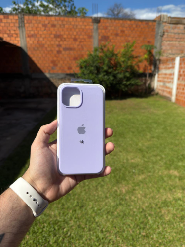 Case Iphone 14 Silicona Color Lila Claro
