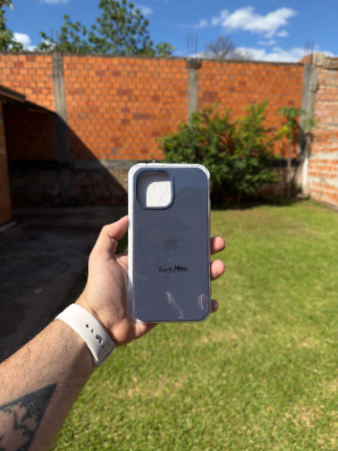 Case Iphone 13 Pro Max Silicona Color Azul Galaxy