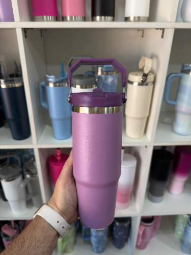 Hoppie 900ml Lila tapa Oscura c/pajita