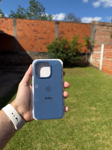Case Iphone 14 Pro Silicona Color Azul Galaxy