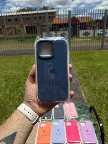 Case Iphone 16 Pro Max Silicona Color Azul Galaxia