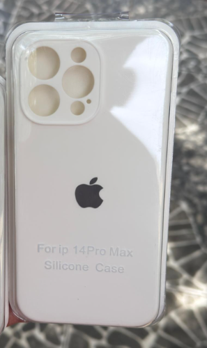 Case Iphone 14 Pro Max Silicona Color Blanco