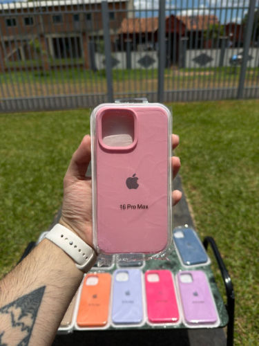 Case Iphone 16 Pro Max Silicona Color Rosa