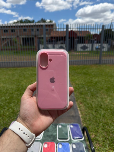 Case Iphone 16 Silicona Color Rosa