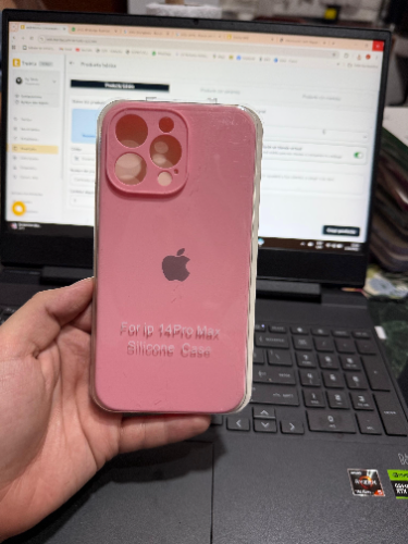 Case Iphone 14 Pro Max Silicona Color Rosa Pastel