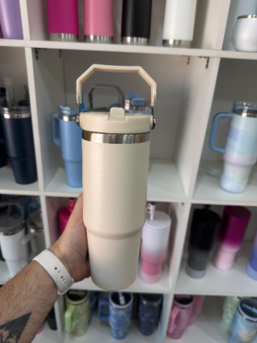 Hoppie 900ml Beige c/pajita
