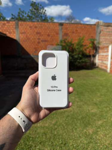 Case Iphone 13 Pro Silicona Color Blanco