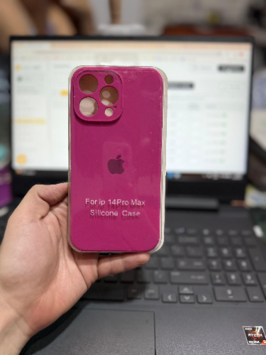 Case Iphone 14 Pro Max Silicona Color Fucsia