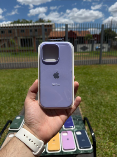 Case Iphone 16 Pro Silicona Color Celeste