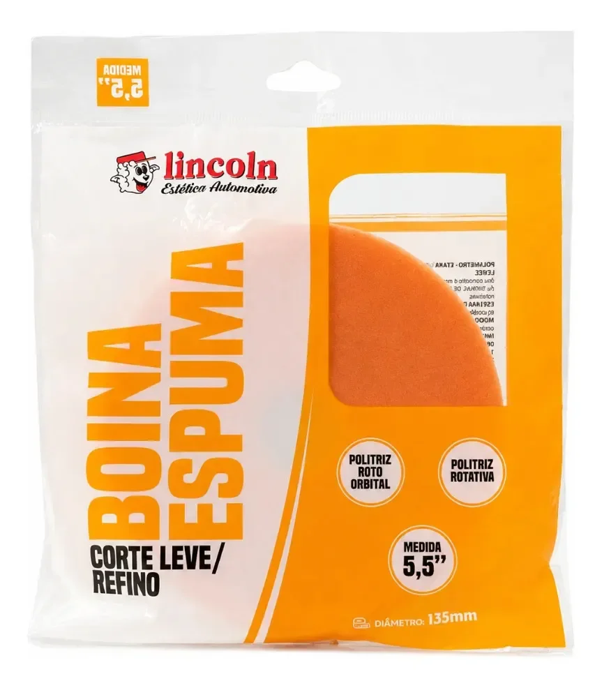 BOINA 5,5 ESPUMA LARANJA CORTE LEVE/REFINO - LINCOLN