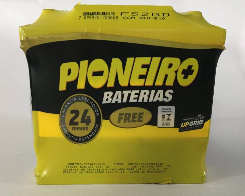 BATERIA PIONEIRO 52AH GD- ORIGINAL ONIX
