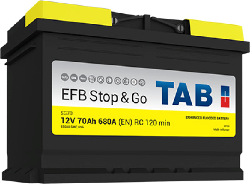 BATERIA TAB START-STOP EFB 70 AH +D