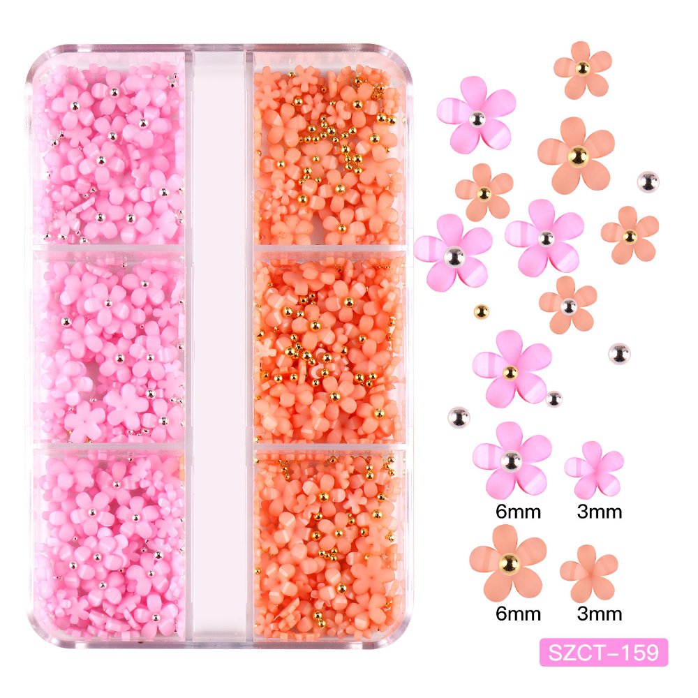 KIT DE UÑAS 3D FLORES