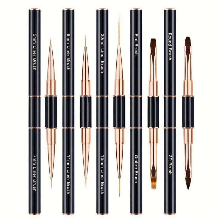 PINCELES  LINER ARTE DE UÑAS X5