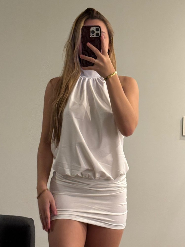 VESTIDO HALTER BLANCO