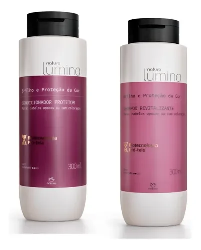 natura shampo y acondicionador cuidado color de 300 ml