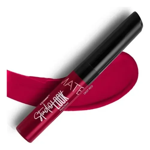 cyzone study look labial liquido mate deep red