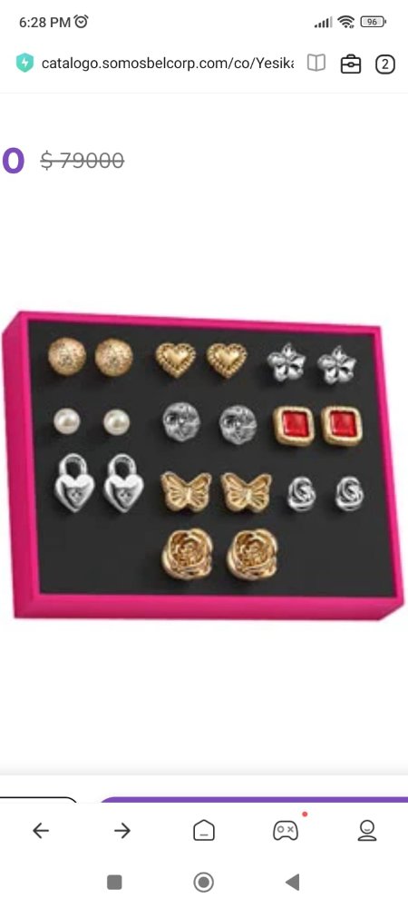 Set de aretes de 10 Andrea naranja