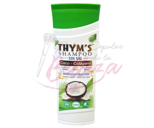 thyms shampo de coco  con colageno 400gr
