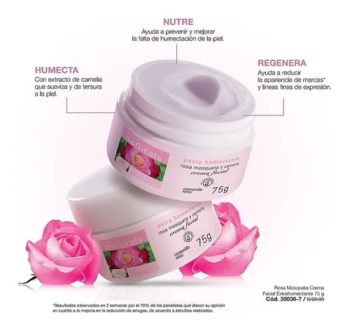 set de dos crema facial rosa mosqueta  75gr