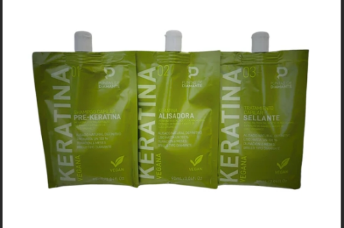 keratina vegana de punta diamante de 90ml
