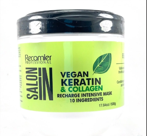recamier mascarilla de keratina  vegana con colageno intensivo 500gr vegano