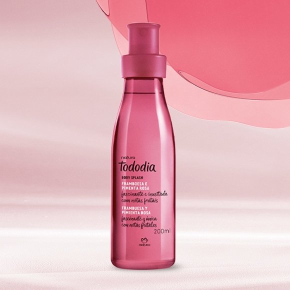 natura body splash de frambuesa colonia femenina 200 ml