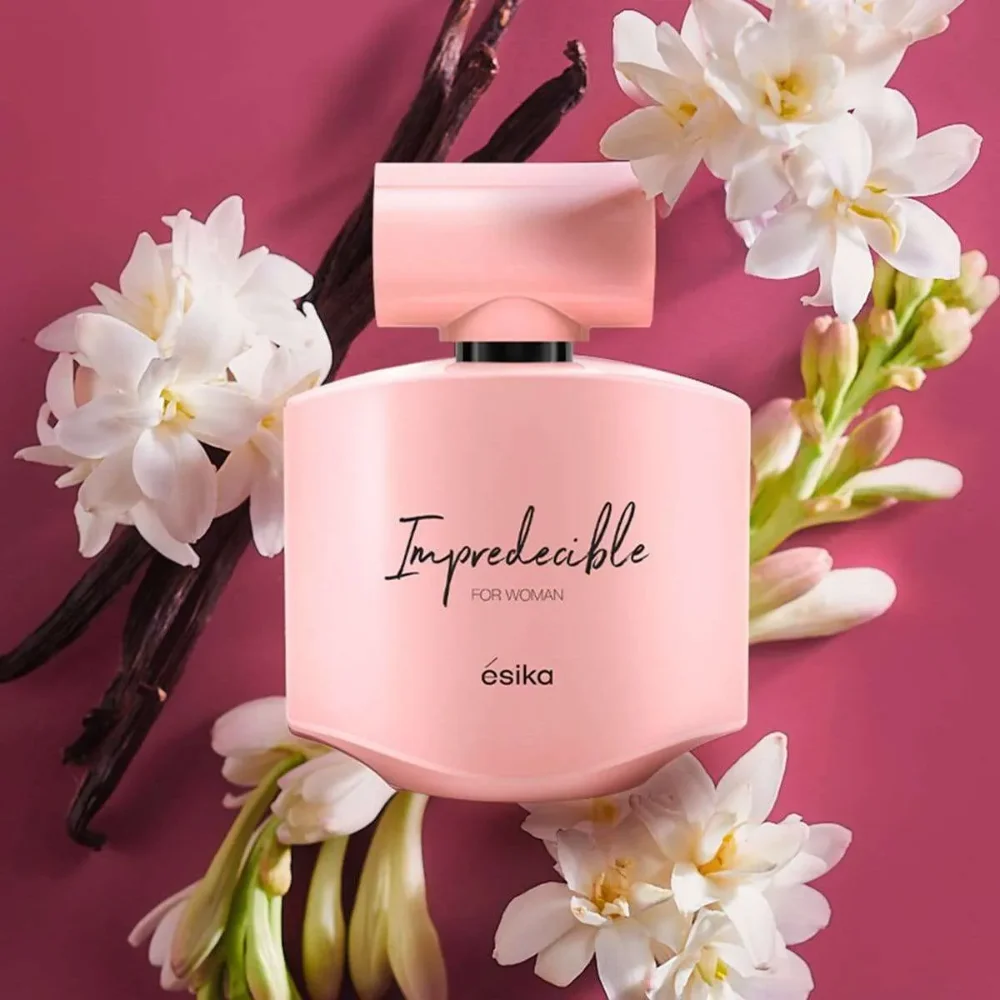 esika perfume femenino impredecible rosado