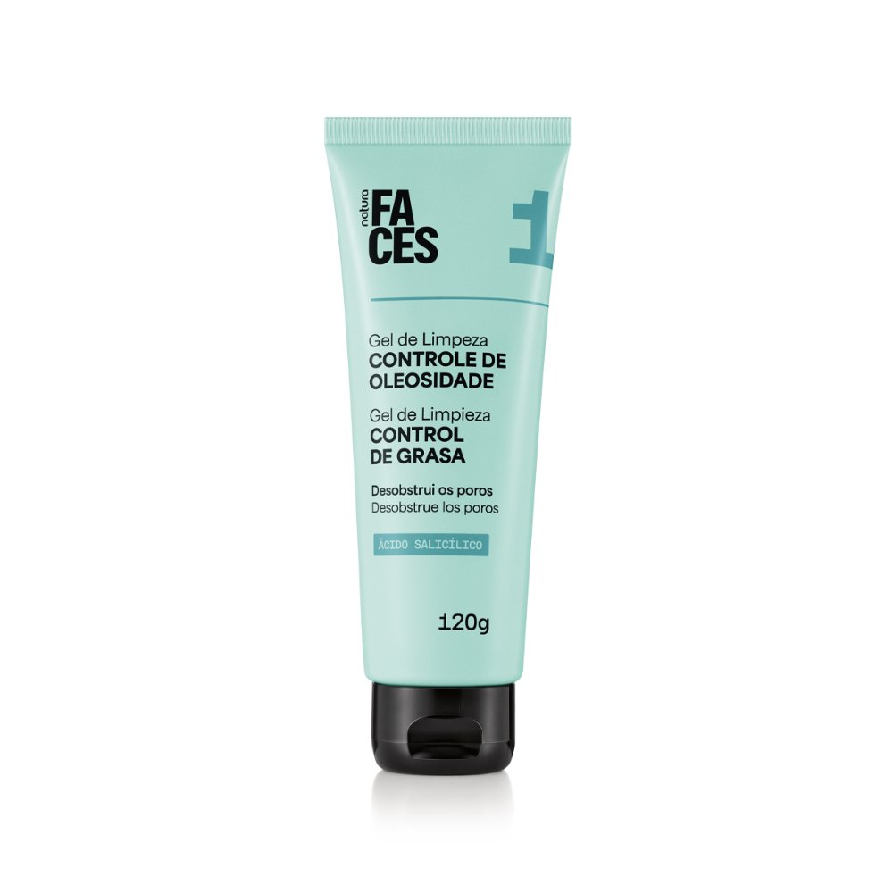 natura faces gel de limpieza control grasa 120gr