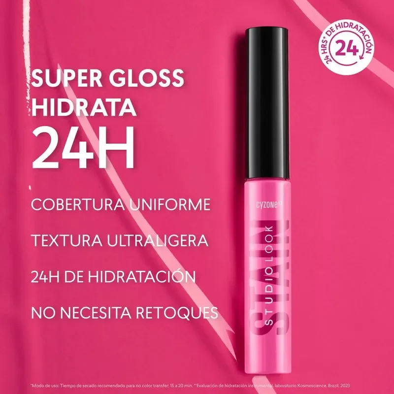 cyzone labial liquido brillo  stain  nueva coleccion