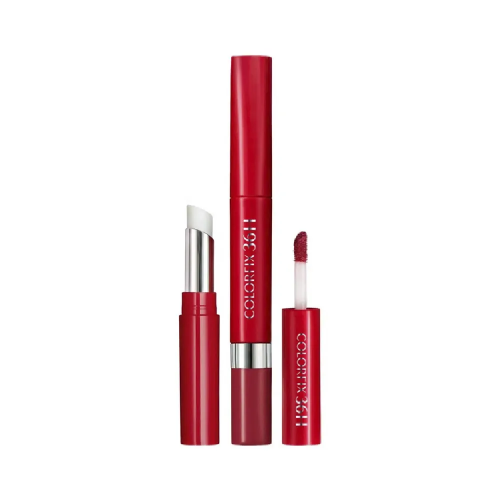 labial liquido tatto y barra hidratante  de esika rojo tentacion