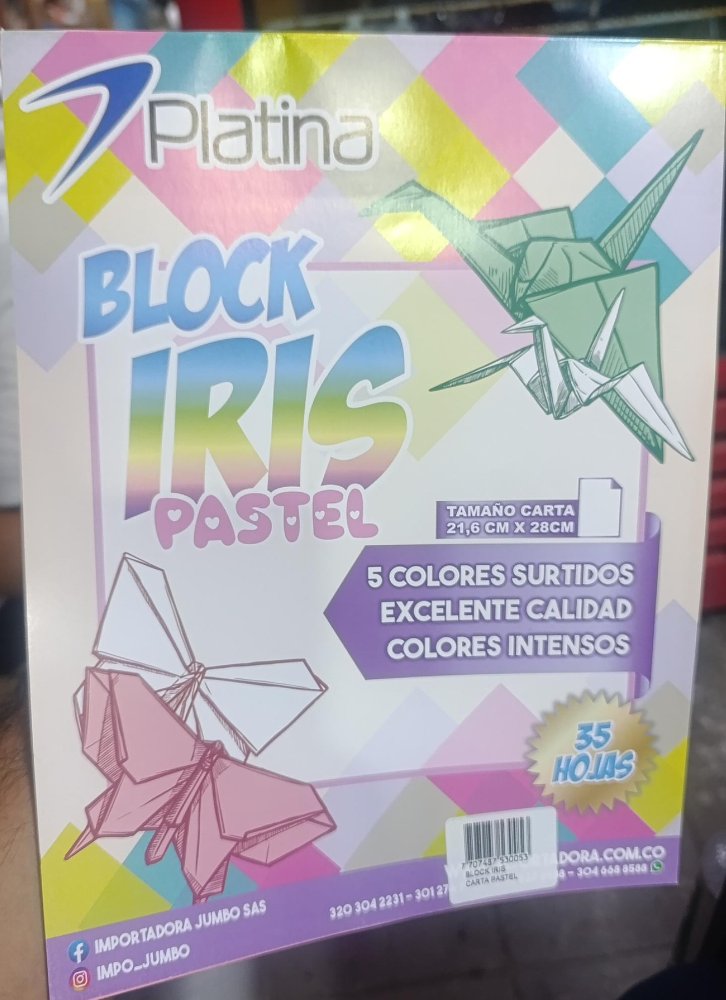 BLOCK IRIS CARTA PASTEL