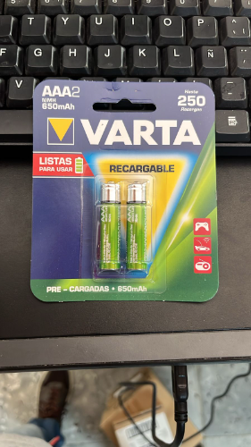 BATERIAS RECARGABLES AAA VARTA 650MAH