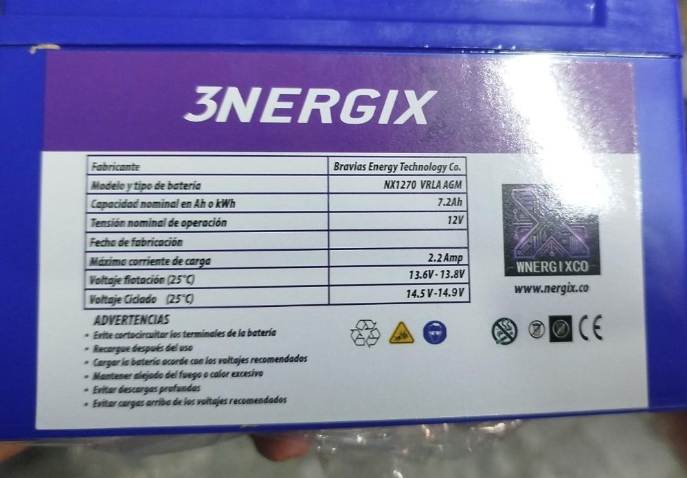 BATERIAS DE UPS 12V A 7AMP
