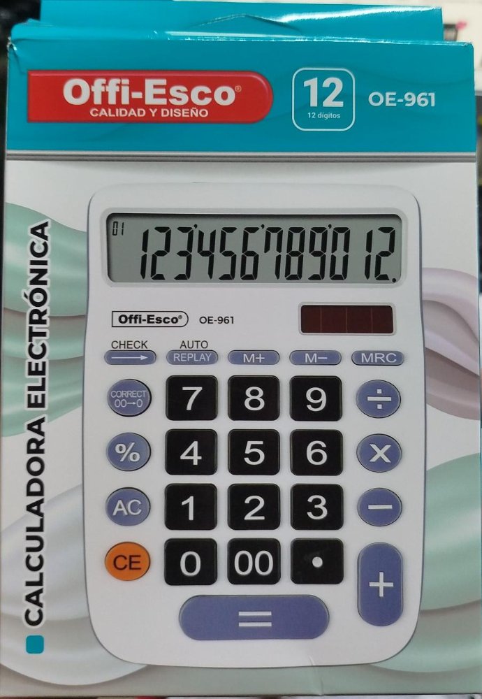 CALCULADORA ELECTRÓNICA 12 DIGITOS OE-961