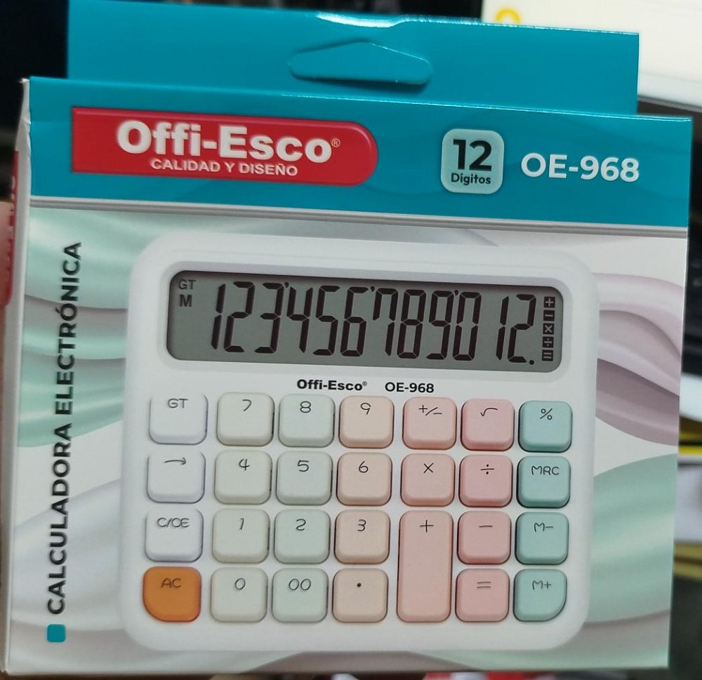 CALCULADORA ELECTRÓNICA 12 DIGITOS OE-968