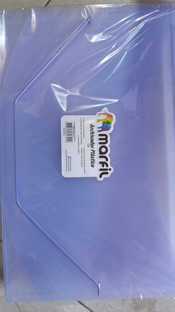 ARCHIVADOR DE FUELLE PLASTICO PLASTICO LILA 13B